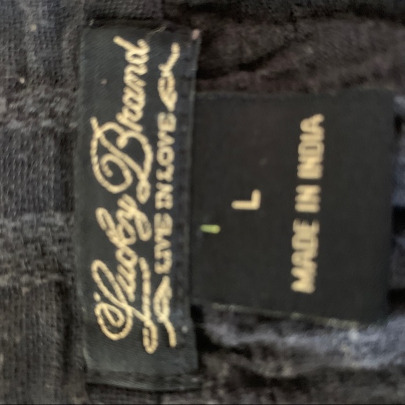 Lucky Brand Embroidered & Embellished Navy Top - Picture 6 of 6